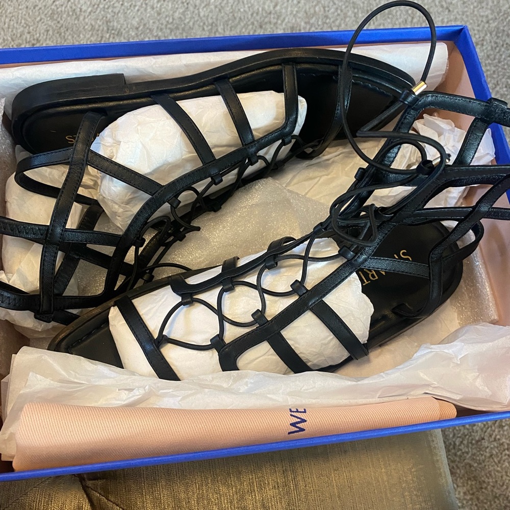 Stuart Weitzman Kora Lace Up Sandals